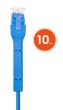 Intellinet 745246 Cat6 U/UTP FlexiBoot Slim Network Patch Cable, 3 Feet, Blue, 10-Pack 745246 by Intellinet