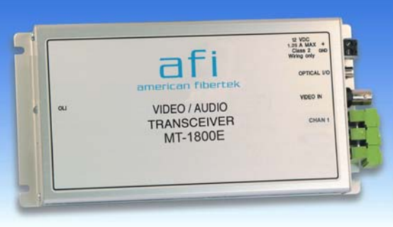 American Fibertek MT-1800E-2W One Way Video With Bi-directional Audio Transceiver MT-1800E-2W by American Fibertek