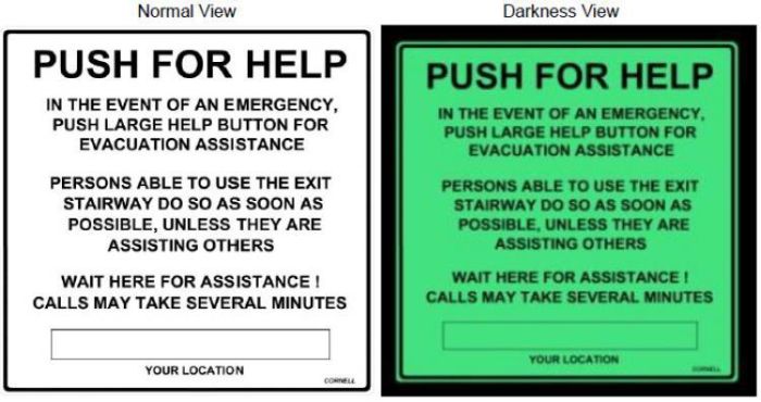 Alpha SN-C48 Instruction+Location Wall Sign SN-C48 by Alpha