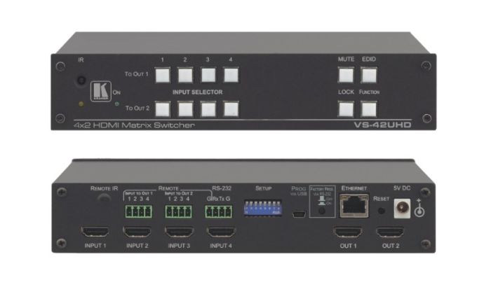 Kramer VS-42UHD 4x2 4K60 4:2:0 HDMI Automatic Matrix Switcher VS-42UHD by Kramer