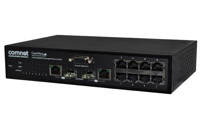 Comnet CWGE2FE8MSPOE 10-Port Managed Ethernet Switch (PoE) CWGE2FE8MSPOE by Comnet