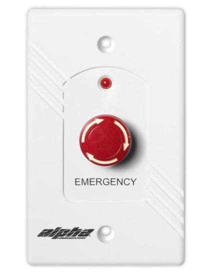Alpha EPS339 Emergency Mushroom Push Station, Single-Gang Electrical Box EPS339 by Alpha