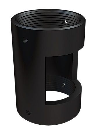 Crimson EC2 Pipe Connector with Opening, Black EC2 by Crimson