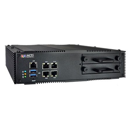 ACTi MNR-110P 4-Channel 2-Bay Desktop Standalone NVR with 4-port PoE Connectors MNR-110P by ACTi