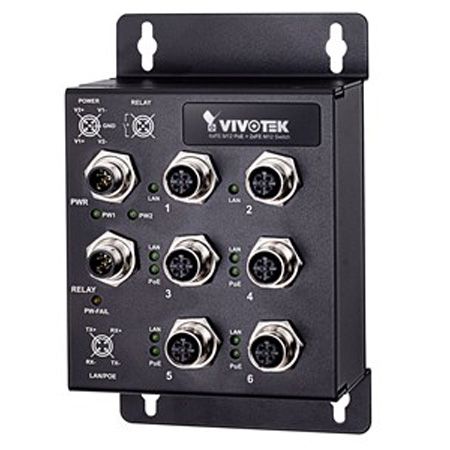 Vivotek AW-IHT-0602 Industrial EN50155 4xFE M12 PoE + 2xFE M12 Switch AW-IHT-0602 by Vivotek