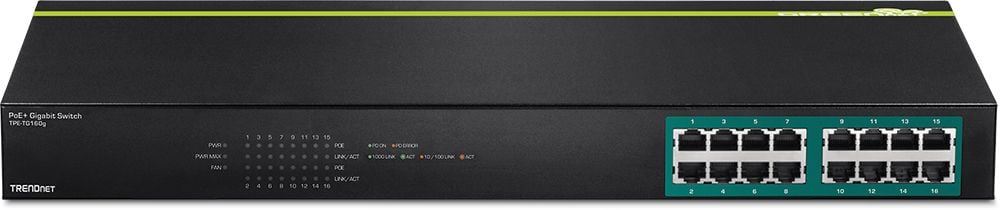 16-Port Gigabit PoE+ Switch