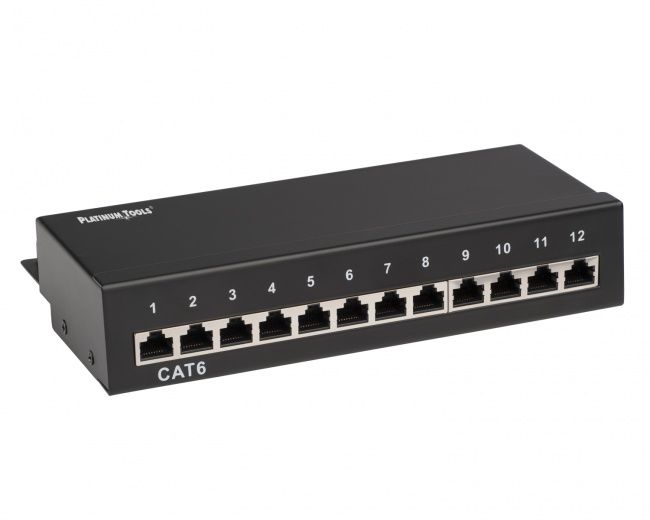 Platinum Tools 667-12C6S 12-Port Cat6 Shielded Wall Mount Patch Panel 667-12C6S by Platinum Tools