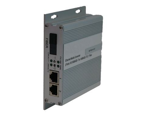 American Fibertek ET2111-I-SA Unmanaged 2-port 10/100Base-TX + 1-port 100Base-FX Ethernet Switch, Multimode/WDM 1-fiber/ST ET2111-I-SA by American Fibertek