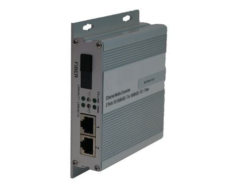 American Fibertek ET2111-D-SA Industrial Unmanaged 2-port 10/100Base-TX + 1-port 100Base-FX Ethernet Switch ET2111-D-SA by American Fibertek