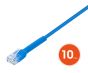 Intellinet 745246 Cat6 U/UTP FlexiBoot Slim Network Patch Cable, 3 Feet, Blue, 10-Pack 745246 by Intellinet