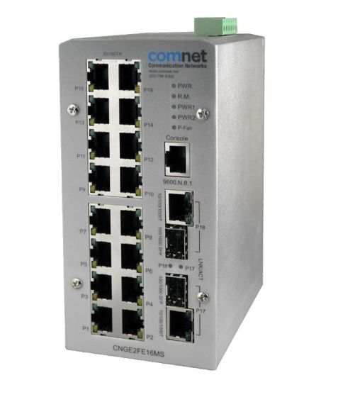 Comnet CNGE2FE16MS 16-Port Hardened Managed Switch CNGE2FE16MS by Comnet