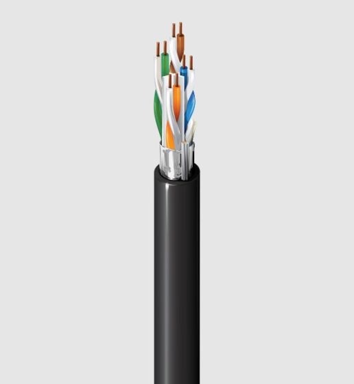 West Penn 254236FBK0500 Cat 6 + 4 Pair 23 AWG 350 Mhz CMP, 500', Black 254236FBK0500 by West Penn