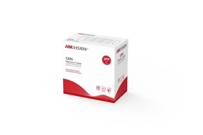 Hikvision DS-1LN6-UE-B 305 m CAT6 UTP Network Cable (Solid Copper, 0.53 mm, CM) DS-1LN6-UE-B by Hikvision