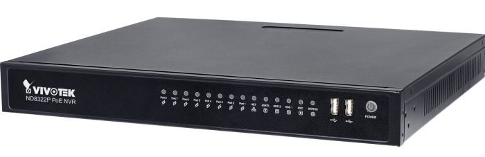 Vivotek ND8322P-2TB 8-Channel Standalone Linux Embedded Plug and Play NVR, 2TB ND8322P-2TB by Vivotek