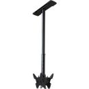 Crimson C37D-60A Complete Ceiling Installation Kit with 3’ to 5’ Drop Adjustment for 13" to 46" Dual Back to Back Screens, Black