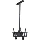 Crimson C63D-60A Complete Ceiling Installation Kit with 3’ to 5’ Drop Adjustment for 37" to 75" Dual Back to Back Screens, Black