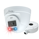 Speco O4TDD2 4MP IP Turret Camera with AI, Audio, and Visual Deterrent, NDAA 2.8mm Lens