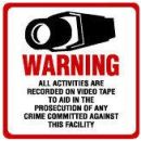 Maxwell STV-204 CCTV Sign - 10.5 x 10.5 - Red & Black