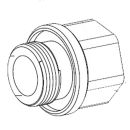 Bosch MIC-M25XNPT34 Stainless Steel Conduit Adapter Male M25-Female 3/4" NPT
