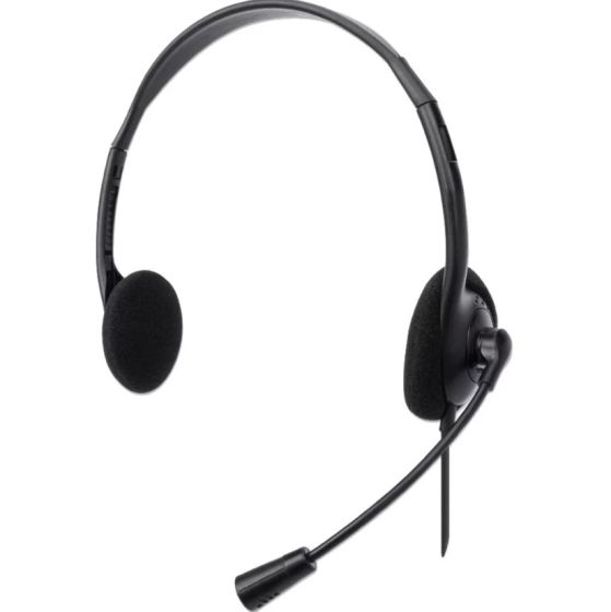 Manhattan 179461 Stereo USB Headset with Mic - Black 179461 by Manhattan