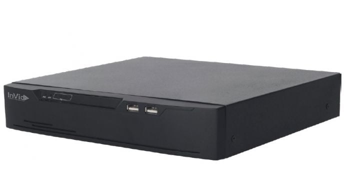 InVid SN1A-4X4-4TB 4 Channel NVR with 16 Plug and Play Ports, Body Temperature Detection & Facial Recognition, 4TB SN1A-4X4-4TB by InVid