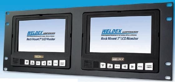 Weldex WDL-7171M2R 7-Inch TFT LCD Dual Rack Mount LCD Monitors & Accessories WDL-7171M2R by Weldex
