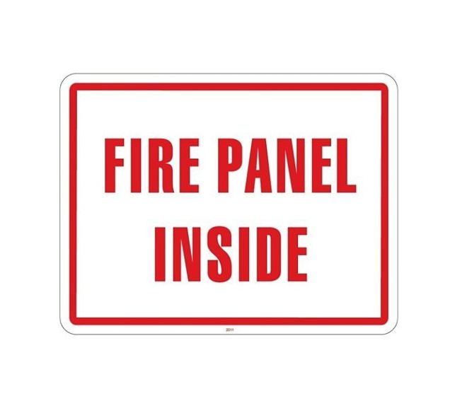Maxwell SN-FIRER Fire Panel Inside Sign, 11" x 8.5", Red and White SN-FIRER by Maxwell
