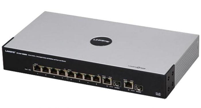10 Port POE Switch, 8 ch of 10/100 Mbps & 2 ch of 10/100/1000 Mbps (7.5W per port on 8 ports or 15.4W per port up to 4 ports) (GANZ10GPOE) 10G-POE by Ganz