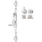 Adams Rite MS2181-10-130 Auto-Release Two-Point Flushbolt in Clear MS2181-10-130 by Adams Rite