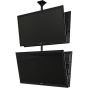 Crimson C2K65D Dual Back to Back Screen Ceiling Mounted Monitor System with Universal Mounting Interface for 37" to 65" Displays, Black C2K65D by Crimson