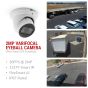 ICRealtime IPFX-E20V-IRW1 2 Megapixel Starlight Eyeball Network IR Dome Camera, 2.7-13.5mm Lens IPFX-E20V-IRW1 by ICRealtime