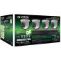 Vitek VT-TN6KT410TA-2 4 Channel 4-IN-1 DVR, 10TB with 4 x 6 Megapixel Turret/Ball Cameras, 2.8mm Lens with 10TB VT-TN6KT410TA-2 by Vitek