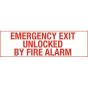 Camden Door Controls CX-MS01-W Sign for Emergency Exit, Printed On White Mylar CX-MS01-W by Camden Door Controls