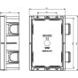 Elvox 9191 Recess Backbox for 1 Modules EL-9191 by Elvox