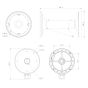 Speco CLT2JB Ceiling Mount, Black CLT2JB by Speco