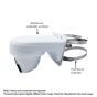 Luminys N3T-5DA2 5 Megapixel Network IP LumiDeterrent Turret Camera with 2.8mm Lens N3T-5DA2 by Luminys