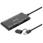 Manhattan 102780 USB-C / USB-A Combo Multi-Card Reader / Writer 102780 by Manhattan