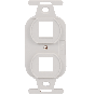 ICC IC107DPIWH Insert, Electrical, 2-Port, White IC107DPIWH by ICC