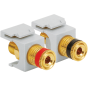 ICC IC107PMGWH Gold Binding Post Modules, White IC107PMGWH by ICC