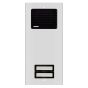 Alpha ES612-02 2 Plastic Button L/S Panel Aluminium ES612-02 by Alpha
