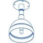 GE Security Interlogix DR-EPGE Security GE Security Interlogix Extendable Pendant Mount for Rugged Dome DR-EP by Interlogix