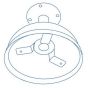 GE Security Interlogix DR-PDM Pendant Mount for Rugged Dome DR-PDM by Interlogix