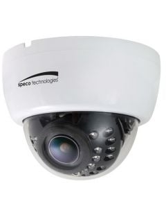 Speco HLED33DTW 1080p HD-TVI Indoor IR Dome Camera, 2.8-12mm Lens, White Housing