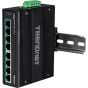 TRENDnet TI-PG80B 8-Port Industrial Gigabit PoE+ DIN-Rail Switch (24 - 56V) TI-PG80B by TRENDnet