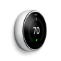 Google Nest T3019US Learning Thermostat 3rd Generation in Polished Steel T3019US by Google Nest