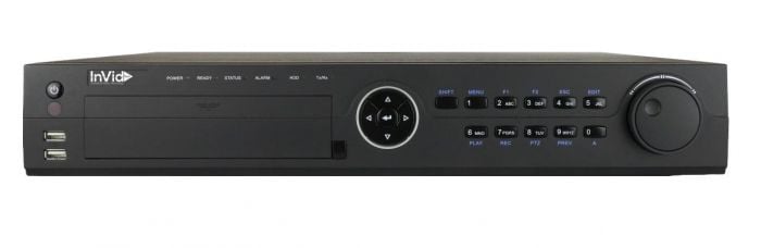 InVid UN1A-32X16 32 Channels 4K Network Video Recorder with 16 Plug & Play Ports, 4 HD Bays, No HDD UN1A-32X16 by InVid