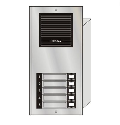 LEE DAN ES-005 5 Button Flush Mount Economy Style Apartment Lobby Panel ES-005 by LEE DAN