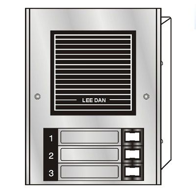 LEE DAN ES-003 3 Button Flush Mount Economy Style Apartment Lobby Panel ES-003 by LEE DAN