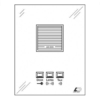 LEE DAN IR-081C 4-Wire Oversized Apartment Intercom Station IR-081C by LEE DAN