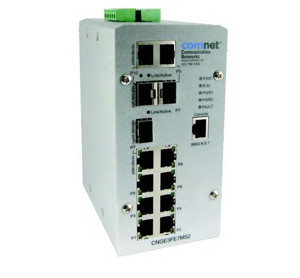Comnet CNGE3FE7MS2K 10 Port Hardened Managed Ethernet Switch CNGE3FE7MS2K by Comnet
